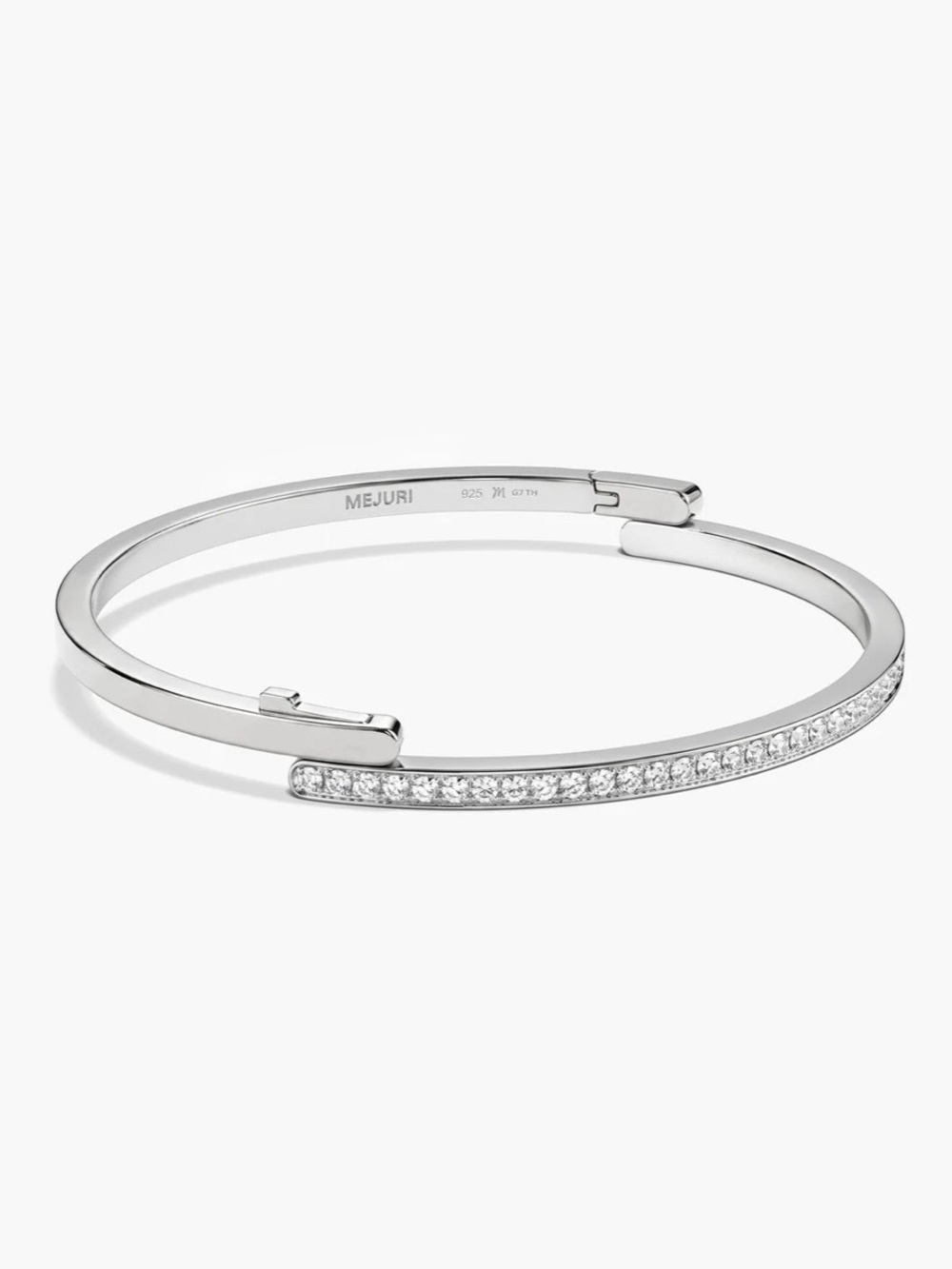 Mejuri INTERCONNECTED TENNIS CUFF sterling silver new in original box! 7”